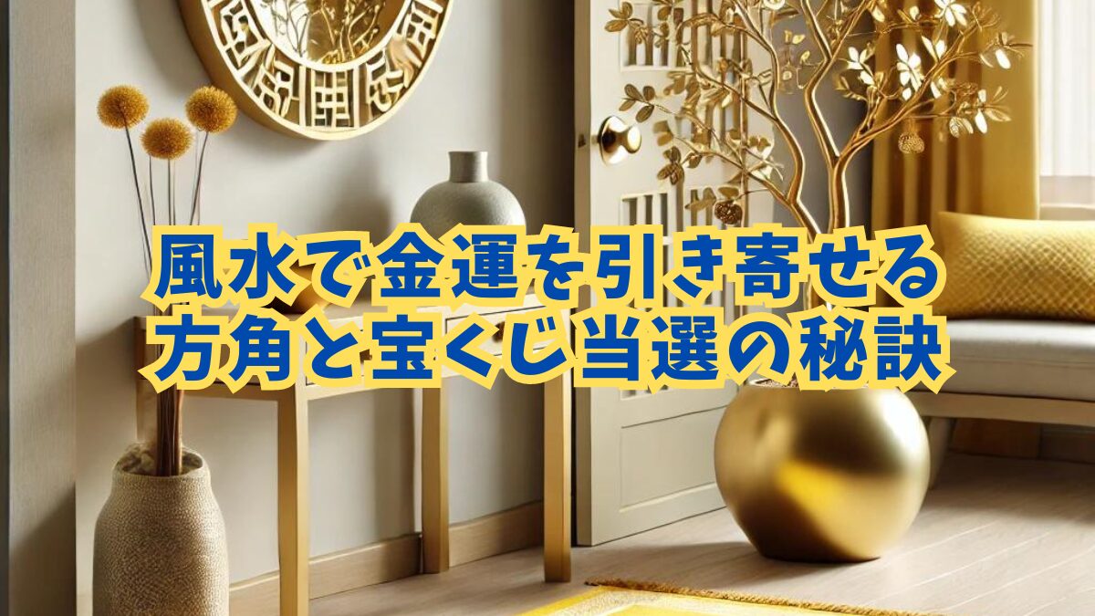 風水で金運アップする方角と宝くじ当選の秘訣