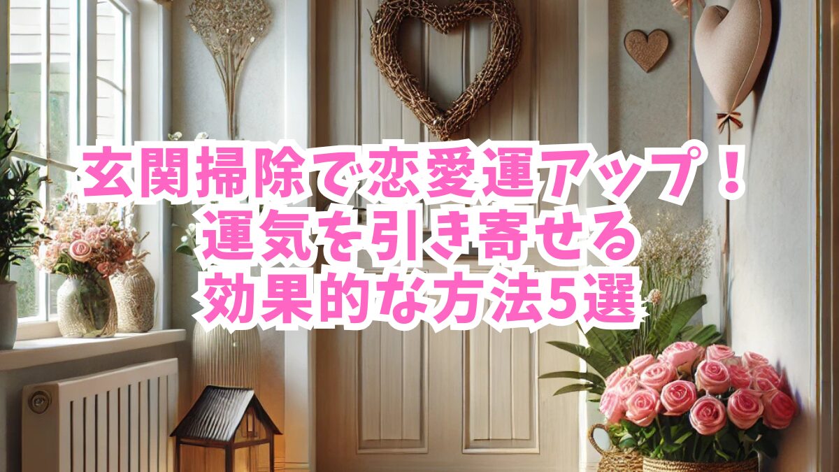 玄関掃除で恋愛運アップ！運気を引き寄せる効果的な方法5選